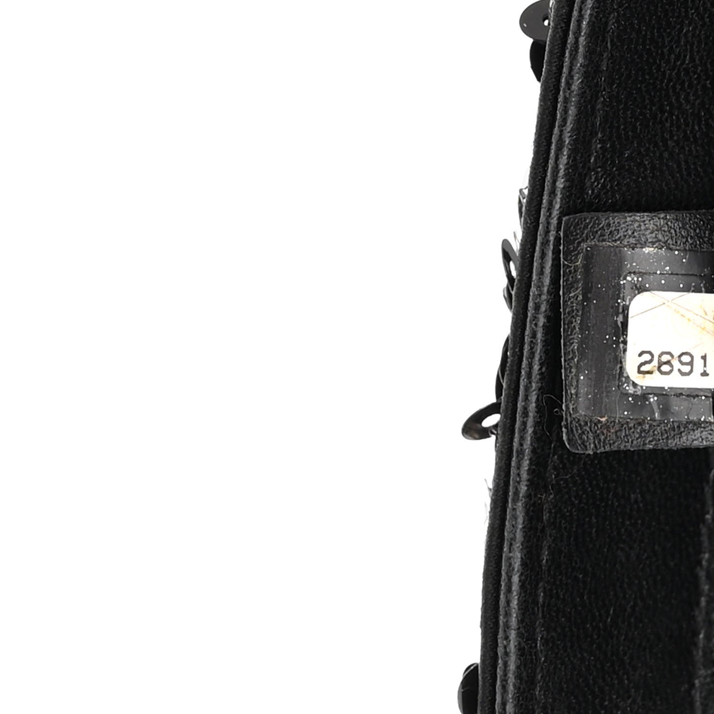 Sequin Striped Classic Mini Flap Black Gold