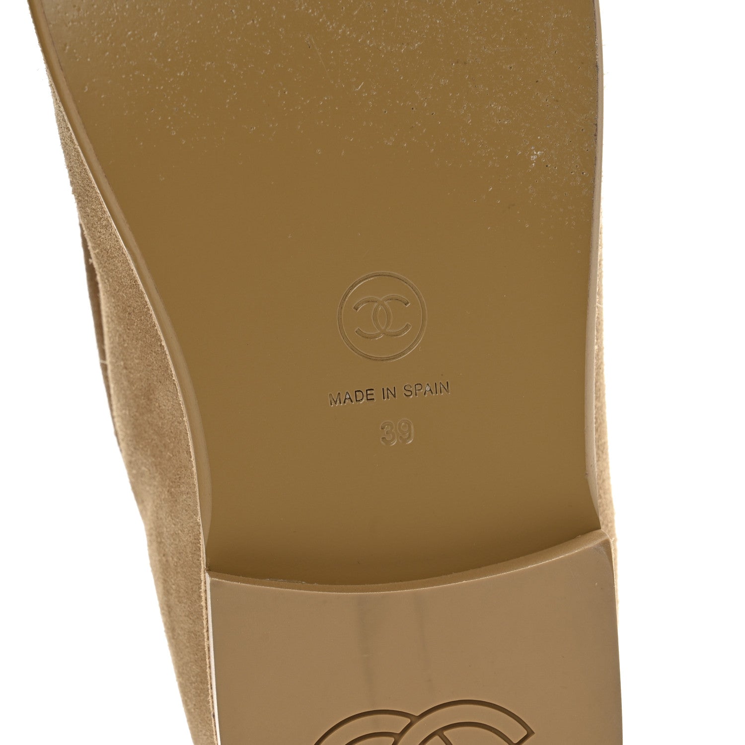 Chanel Suede Calfskin CC Loafers 39 Dark Beige 7 of 9