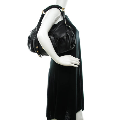 Saint Laurent Chevre Large Mala Mala Horn Bag Black 2 of 7