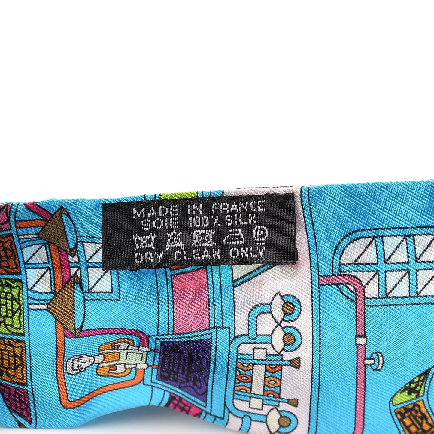 Silk La Maizeon des Carres Twilly Bleu Azur Marine Rose Indien