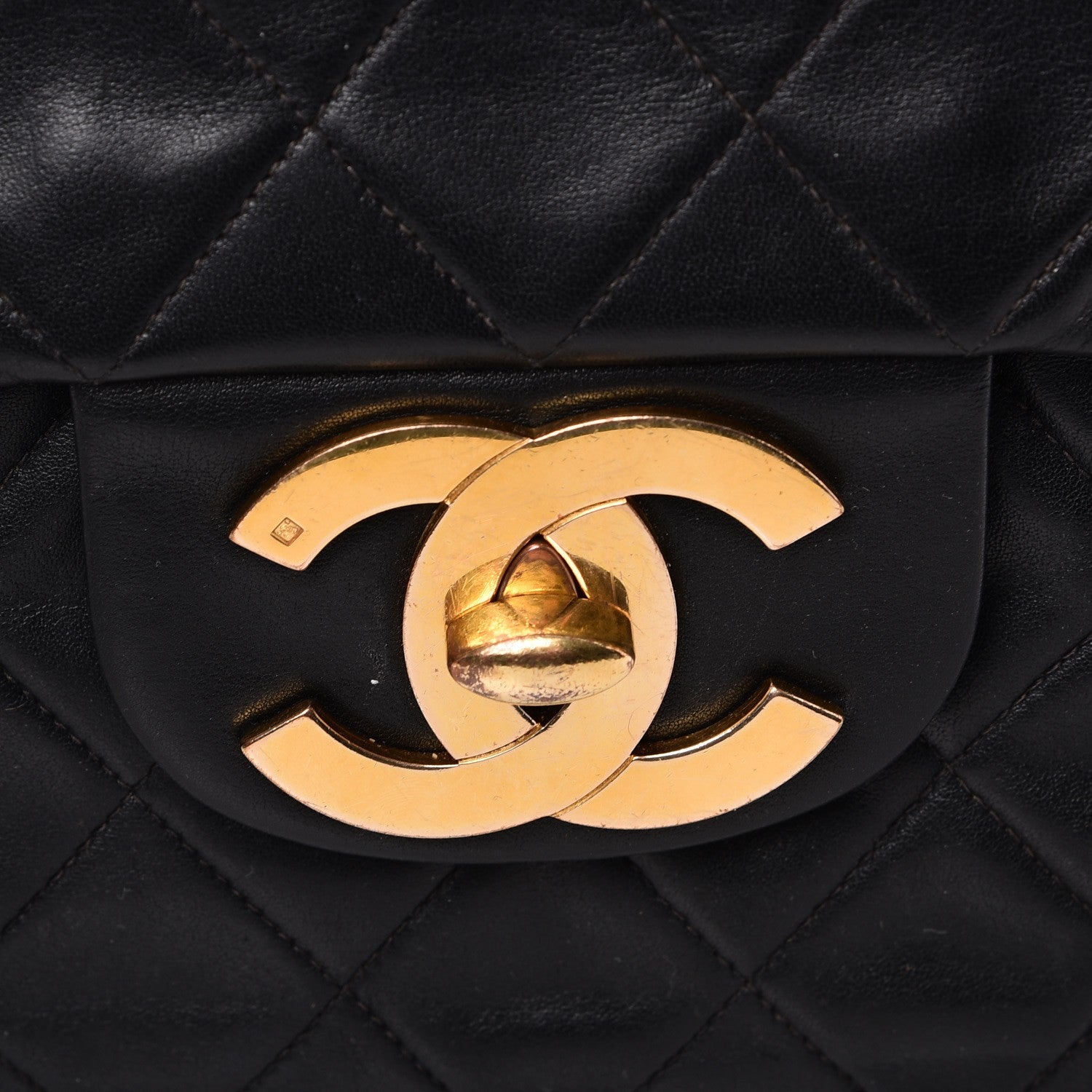 Chanel Lambskin Quilted XL Jumbo Single Flap Black 11 of 13