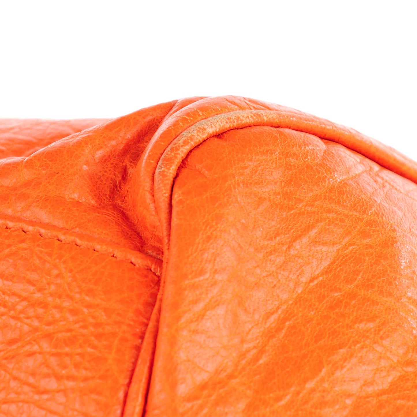 Agneau Classic Hardware S Sunday Tote Tangerine