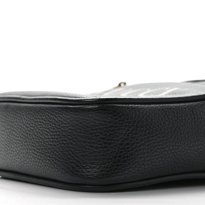Gucci Grained Calfskin Logo Messenger Bag Black 9 of 9