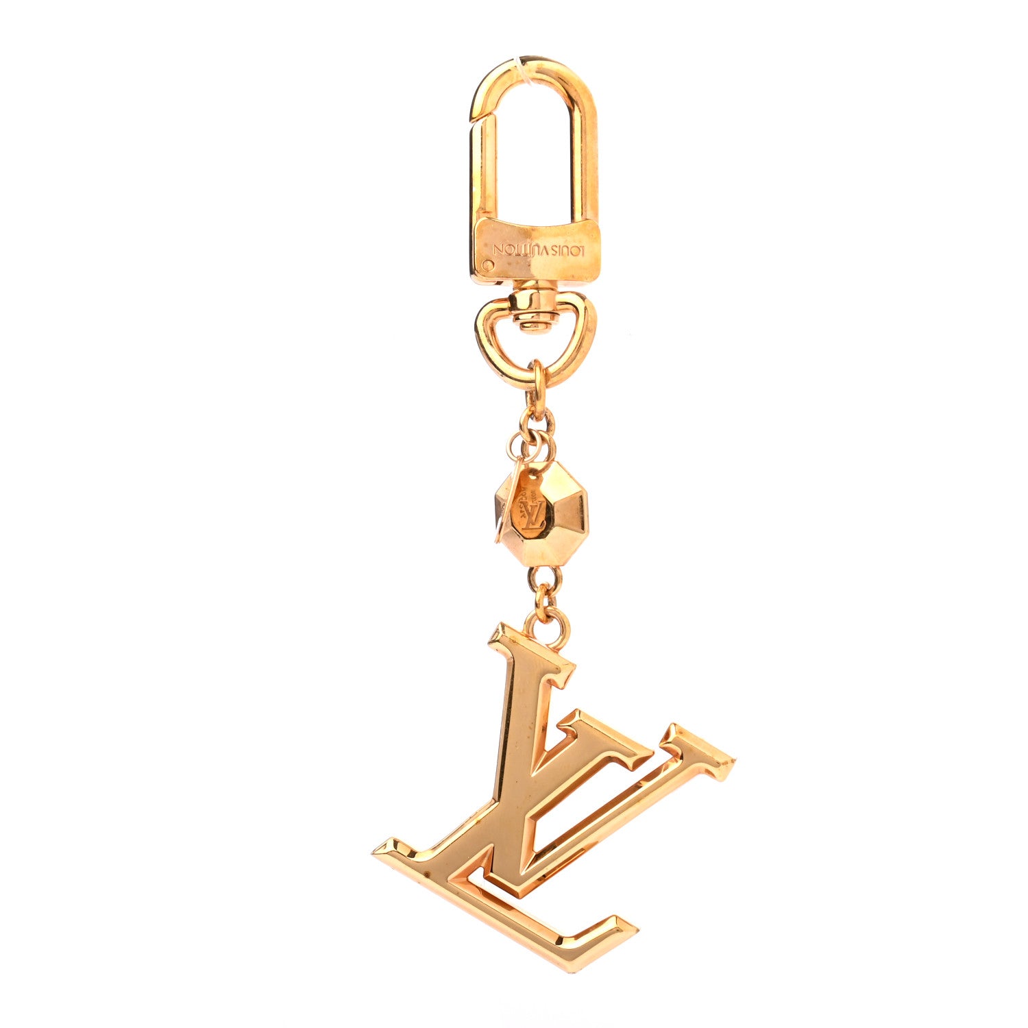Louis Vuitton LV Facettes Bag Charm Key Holder Gold 1 of 4