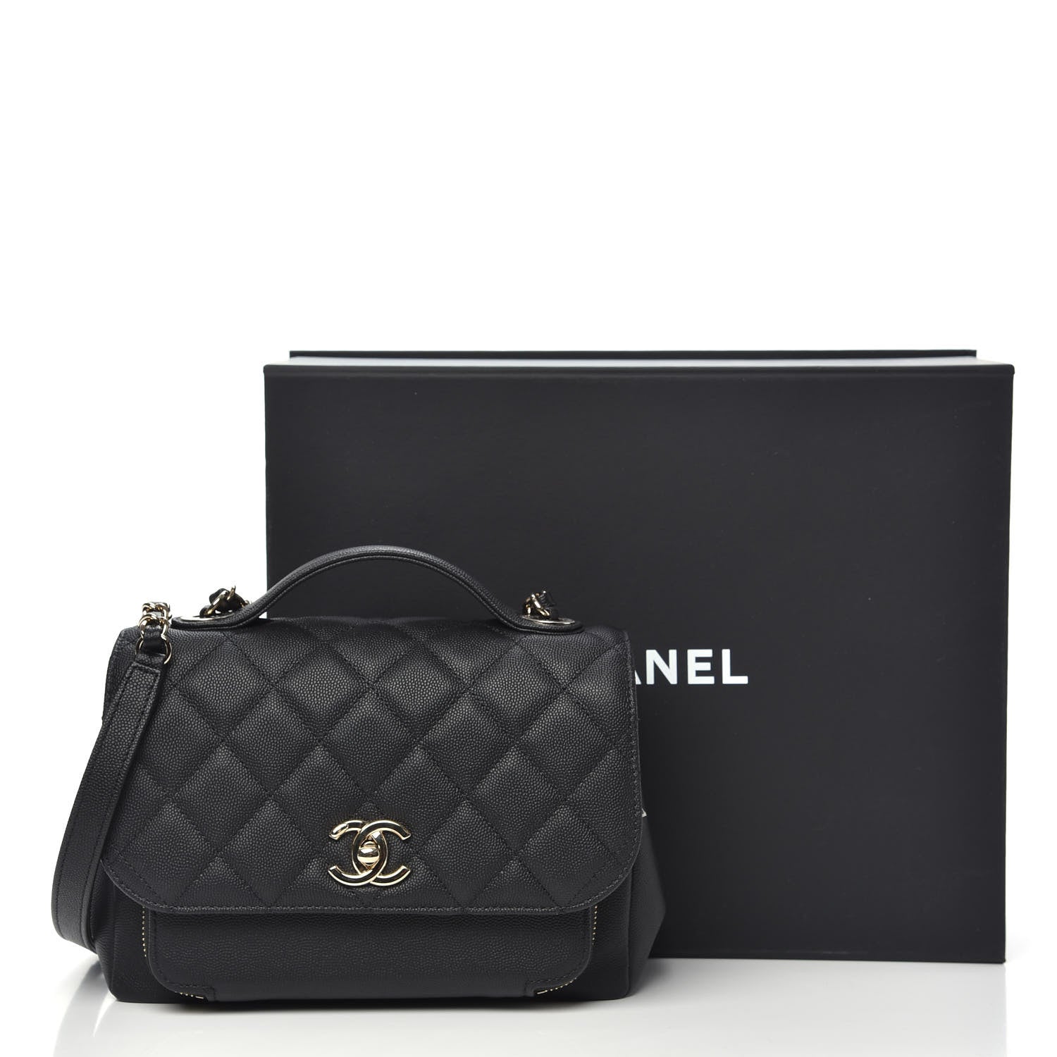 Chanel Caviar Quilted Medium Business Affinity Flap Black 10 of 10