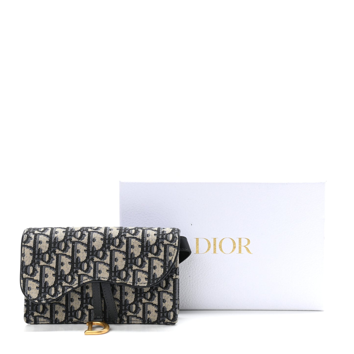 Oblique Saddle Belt Bag Blue