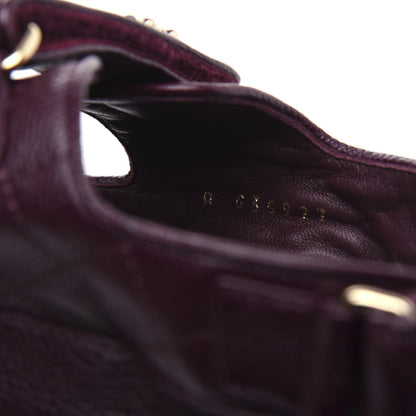 Chanel Grained Calfskin Quilted Velcro Dad Sandals 41 Burgundy 10 of 11