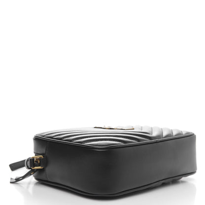 Saint Laurent Calfskin Matelasse Monogram Lou Camera Bag Black 4 of 9