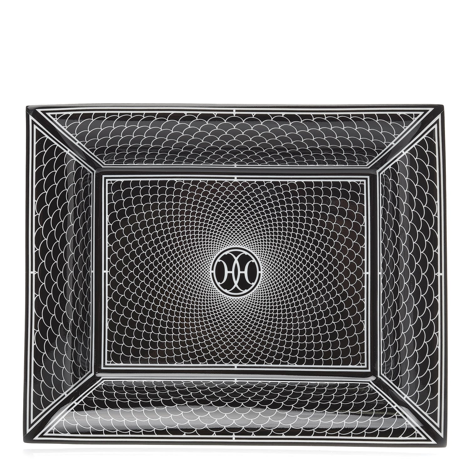 Hermes Porcelain H Deco Change Tray Black 1 of 7