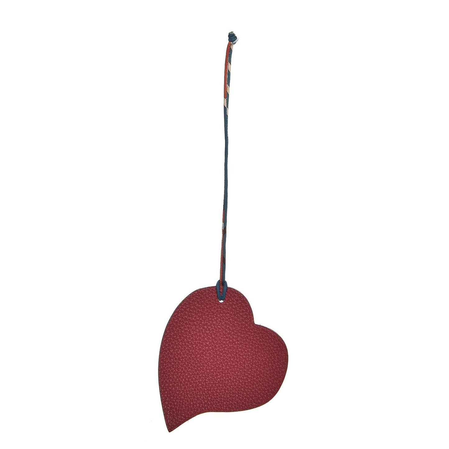 Togo Epsom Petit H Heart Bag Charm Rubis Orange