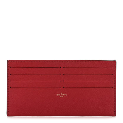 Louis Vuitton Calfskin Felicie Card Holder Insert Scarlet 1 of 6