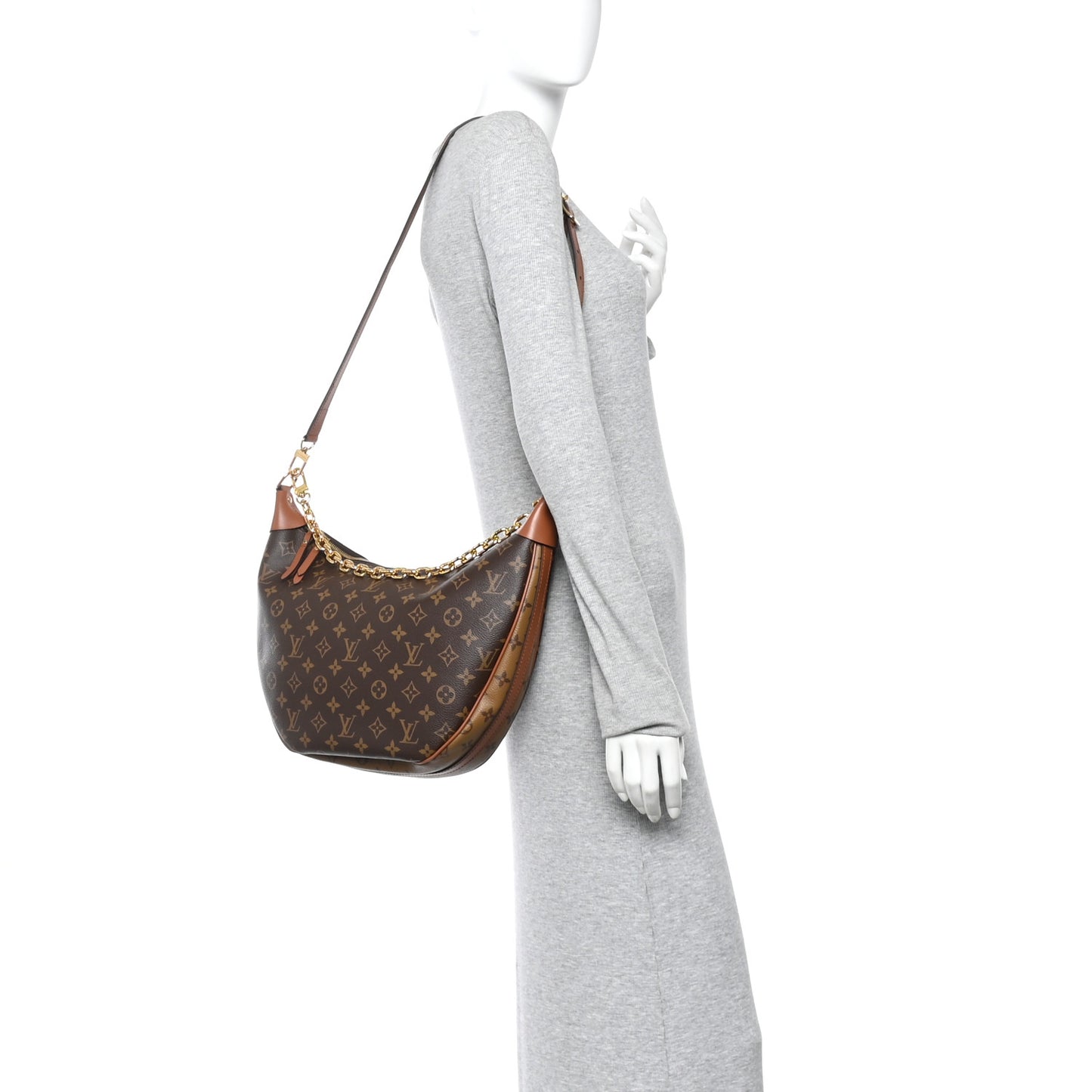 Reverse Monogram Loop Hobo