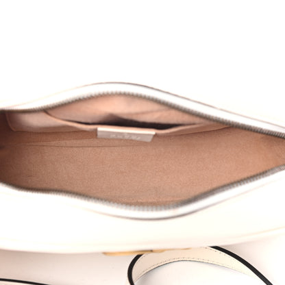 Gucci Calfskin Matelasse Small GG Marmont Chain Shoulder Bag White 4 of 4