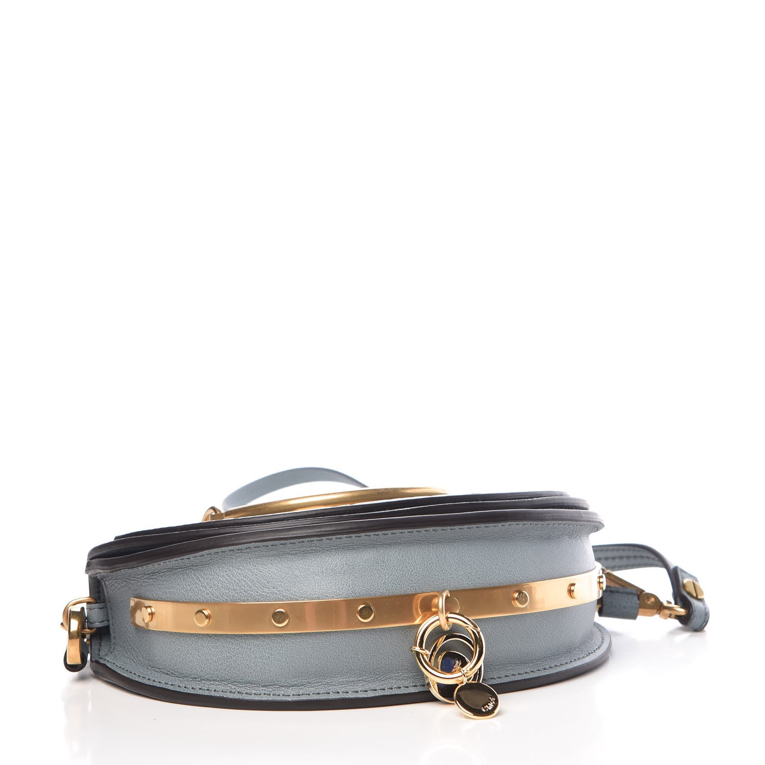 Chloe Calfskin Small Nile Bracelet Minaudiere Bag Cloudy Blue 4 of 10