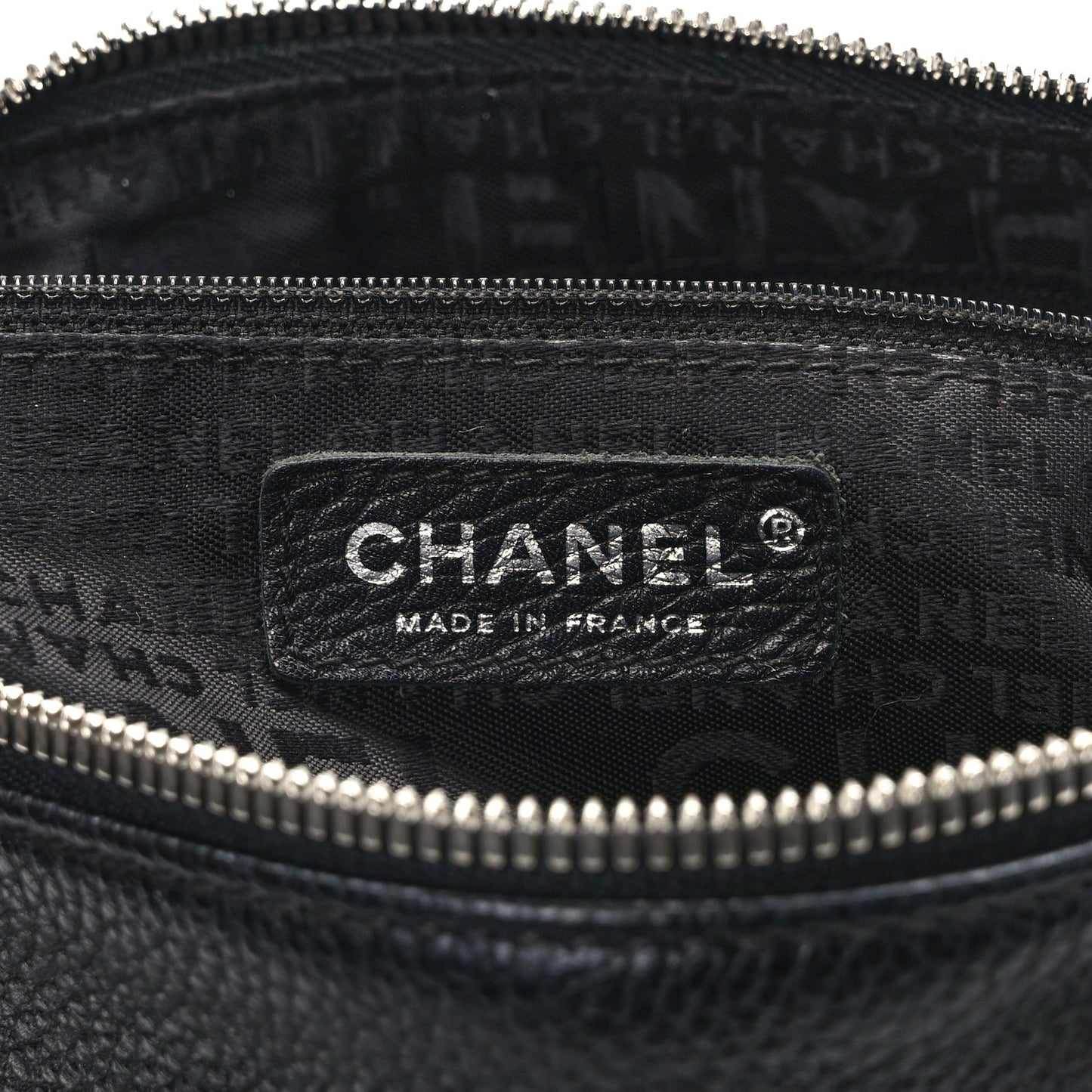 Grained Calfskin Tassel Shoulder Bag Black