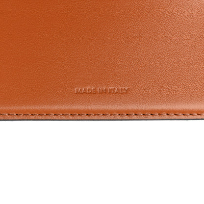 Celine Canvas Triomphe Lambskin Folded Compact Wallet Tan 6 of 10