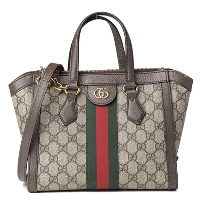 Gucci GG Supreme Monogram Small Ophidia Tote Bag Brown 1 of 14