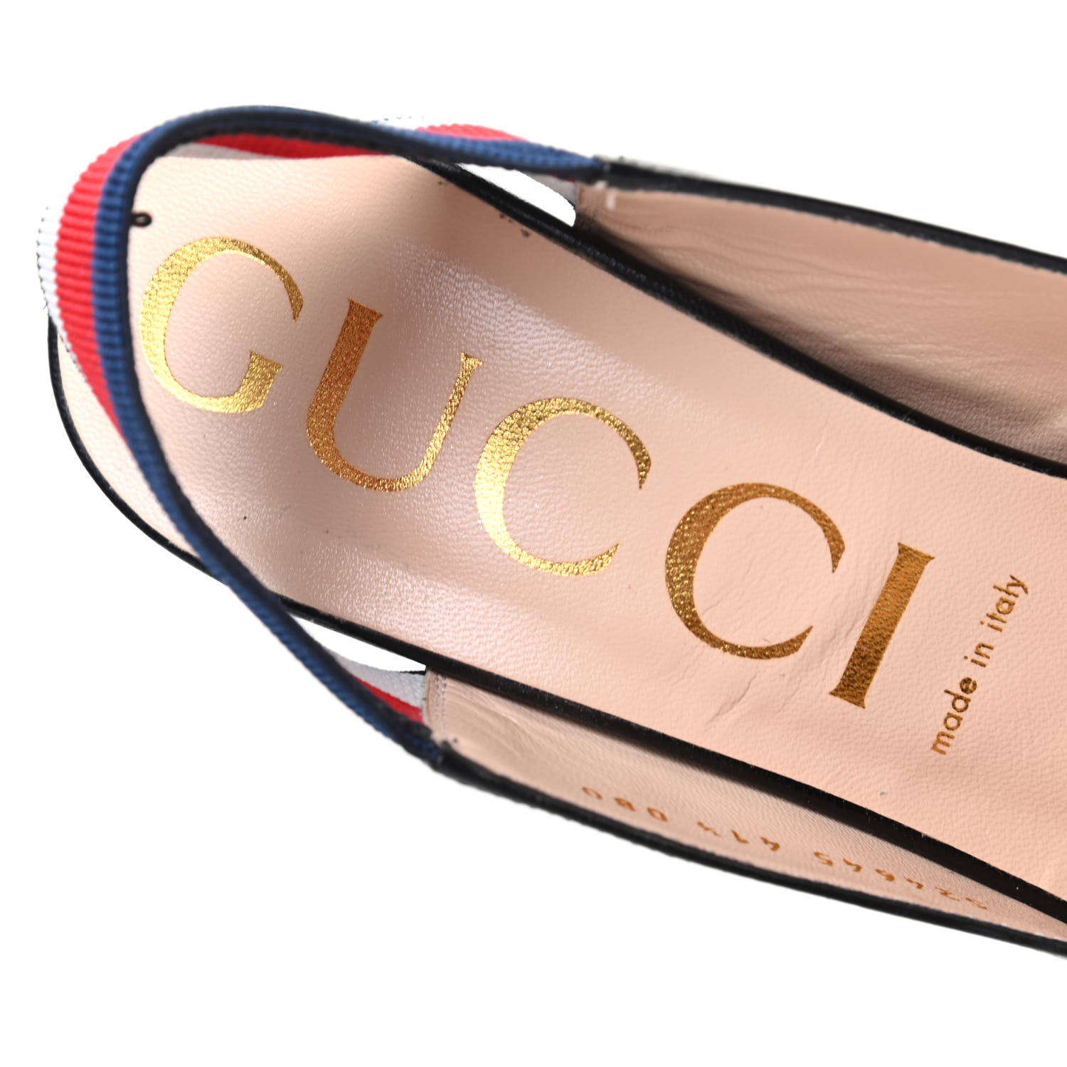 Gucci Malaga Kid Web Sylvie High Heel Slingback Pumps 41.5 Black 6 of 11