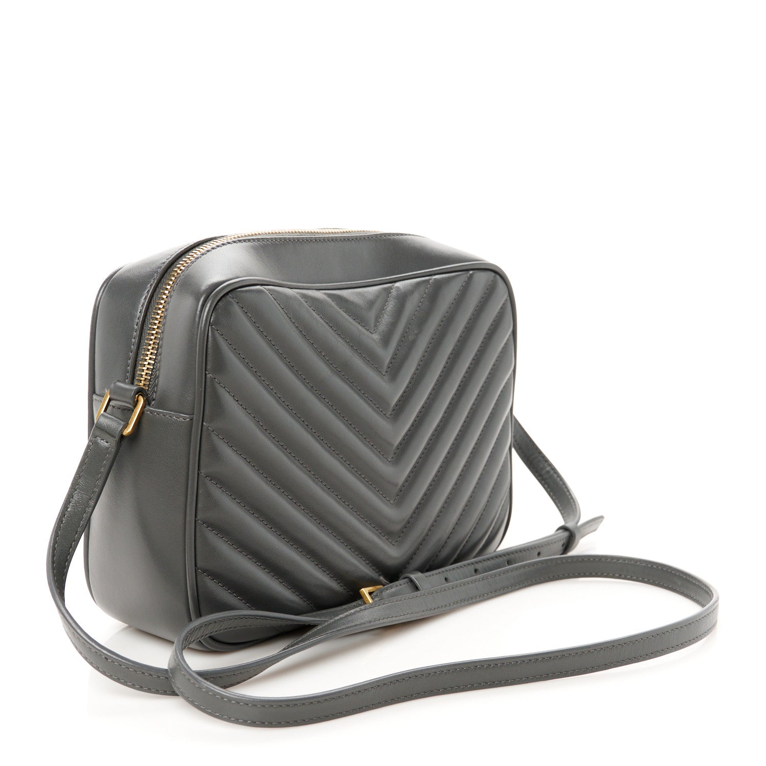 Saint Laurent Calfskin Matelasse Monogram Lou Camera Bag Storm 3 of 10