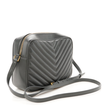 Saint Laurent Calfskin Matelasse Monogram Lou Camera Bag Storm 3 of 10