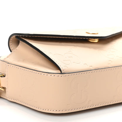 Gucci Calfskin GG Super Mini Debossed Chain Wallet Light Beige 8 of 10