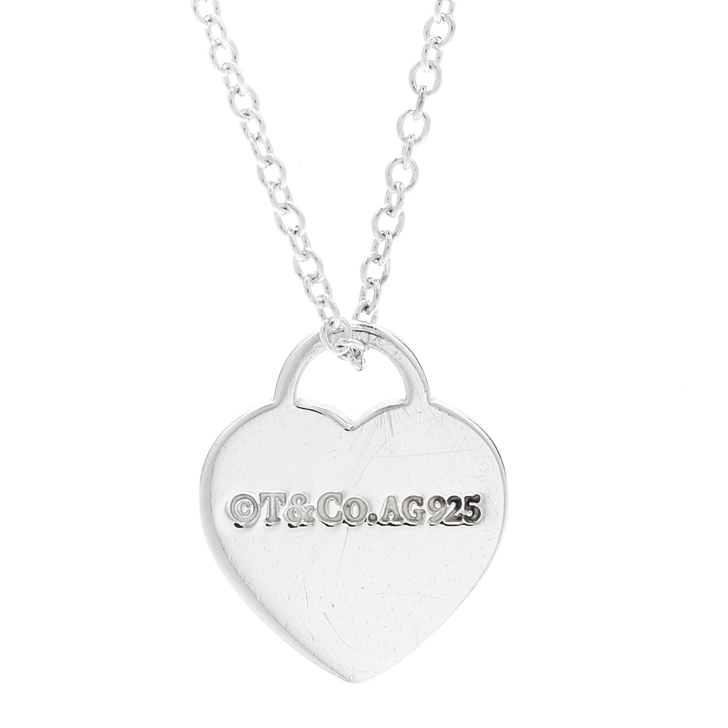 Tiffany Sterling Silver Mini Mom Heart Tag Pendant Necklace 4 of 6