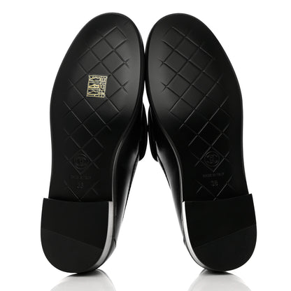 Chanel Lambskin Quilted CC Turnlock Loafers 38 Black 5 of 9