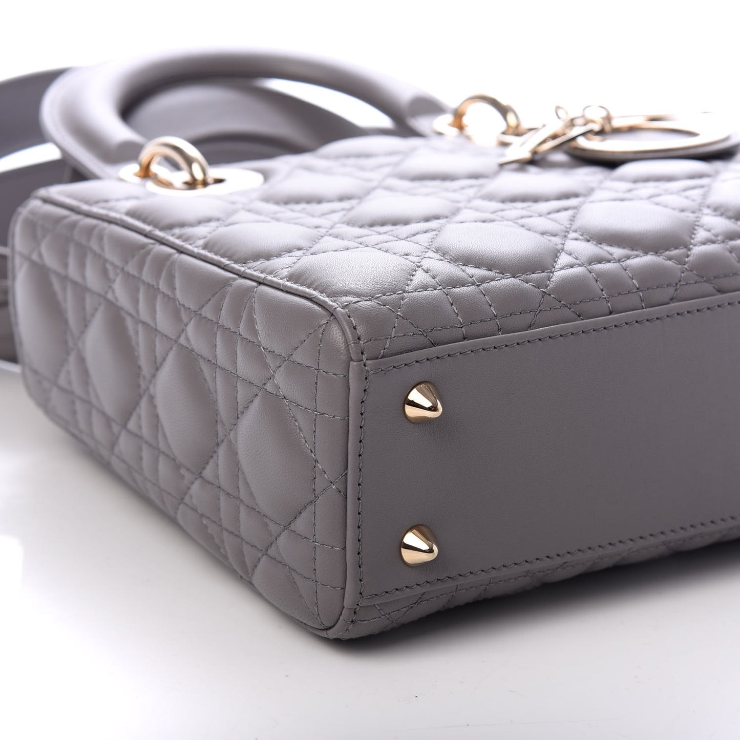 Lambskin Cannage Medium Lady Dior Grey