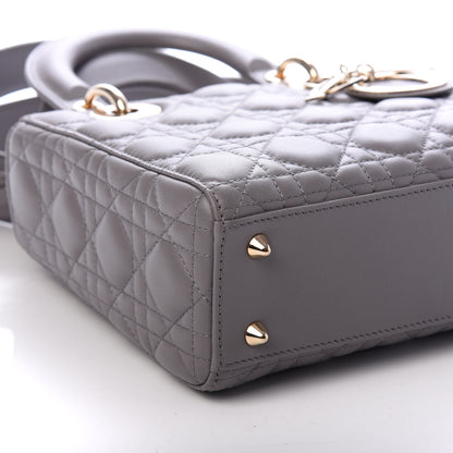 Christian Dior Lambskin Cannage Medium Lady Dior Grey 7 of 9