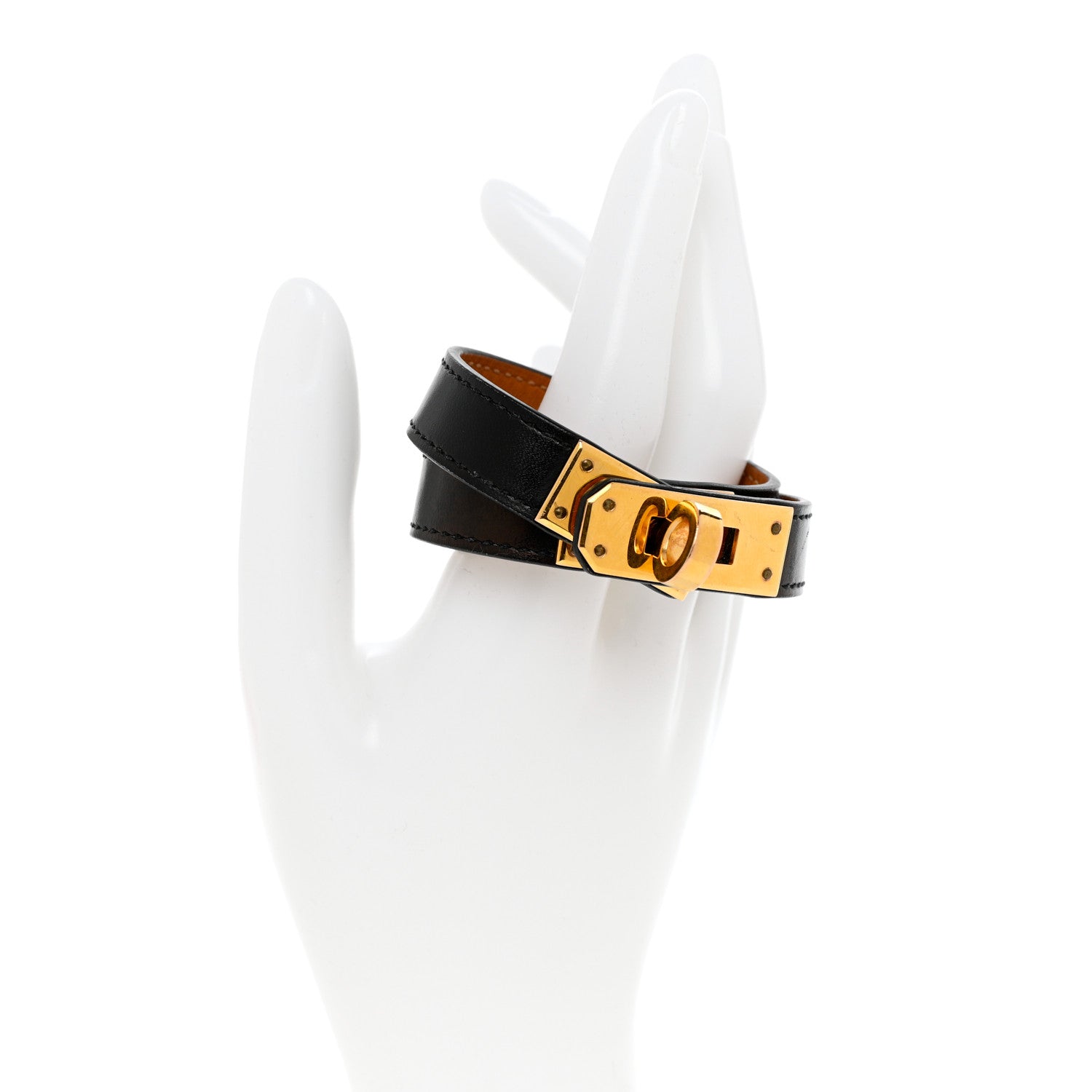 Hermes Box Kelly Double Tour Bracelet XS Black 2 of 7