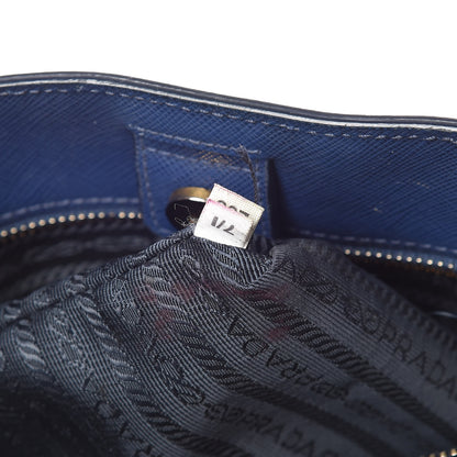 Prada Saffiano Lux Large Tote Bluette 7 of 25