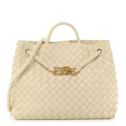 Bottega Veneta Nappa Intrecciato Medium Andiamo Shoulder Bag Sea Salt 1 of 11
