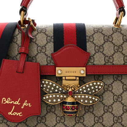 Gucci GG Supreme Monogram Small Queen Margaret Top Handle Bag Red 8 of 12