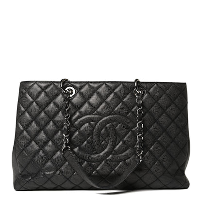 Chanel Caviar Quilted XL Grand Shopping Tote GST Black 1 of 16