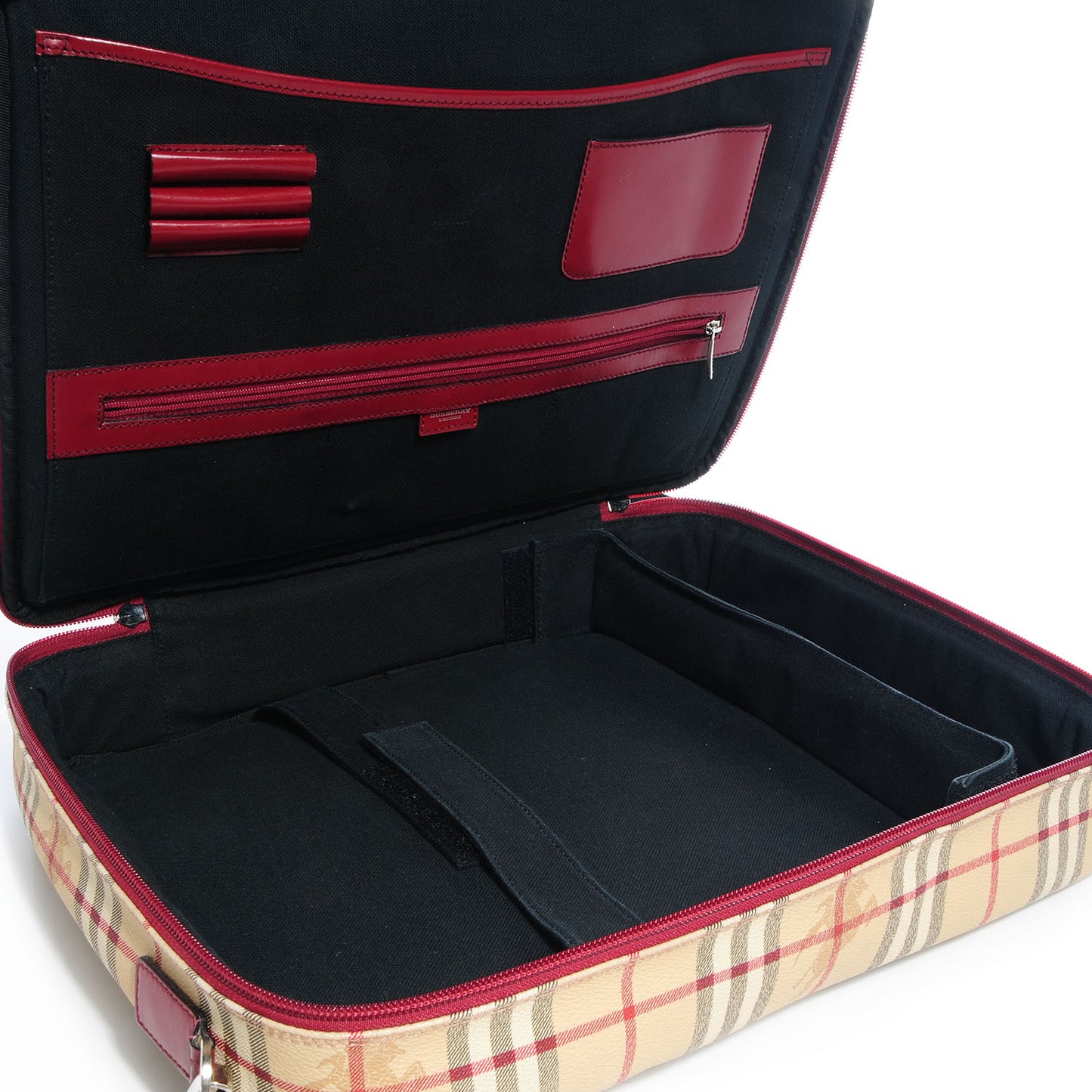 Haymarket Check Small Laptop Case Red