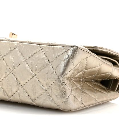 Chanel Metallic Aged Calfskin Quilted 2.55 Reissue 225 Flap Pale Gold 10 of 11