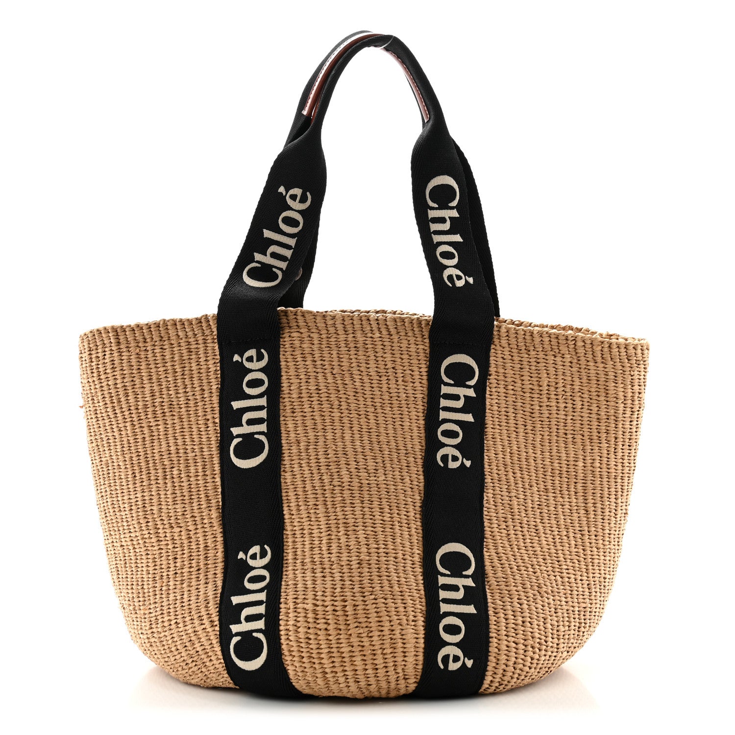 Chloe X MIFUKO Raffia Large Woody Basket Bag Black 1 of 10