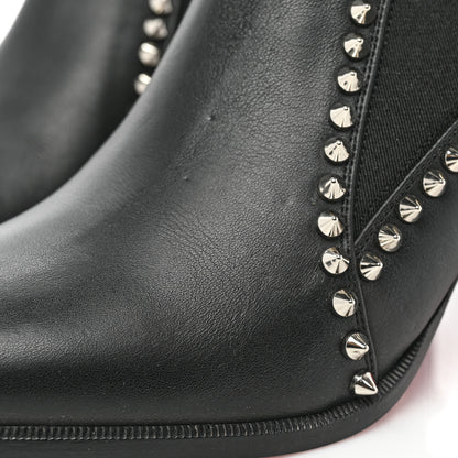 Christian Louboutin Calfskin Spikes Chelsea Outline Boots 37.5 Black 8 of 9