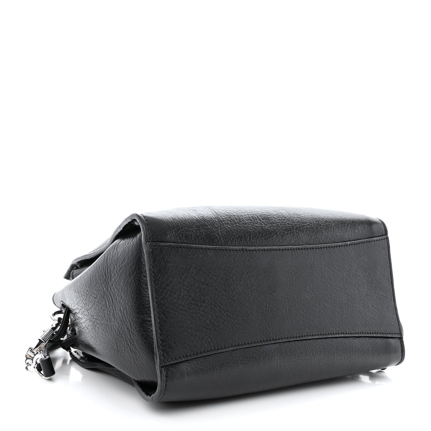 Shiny Calfskin Small Iris Tote Black