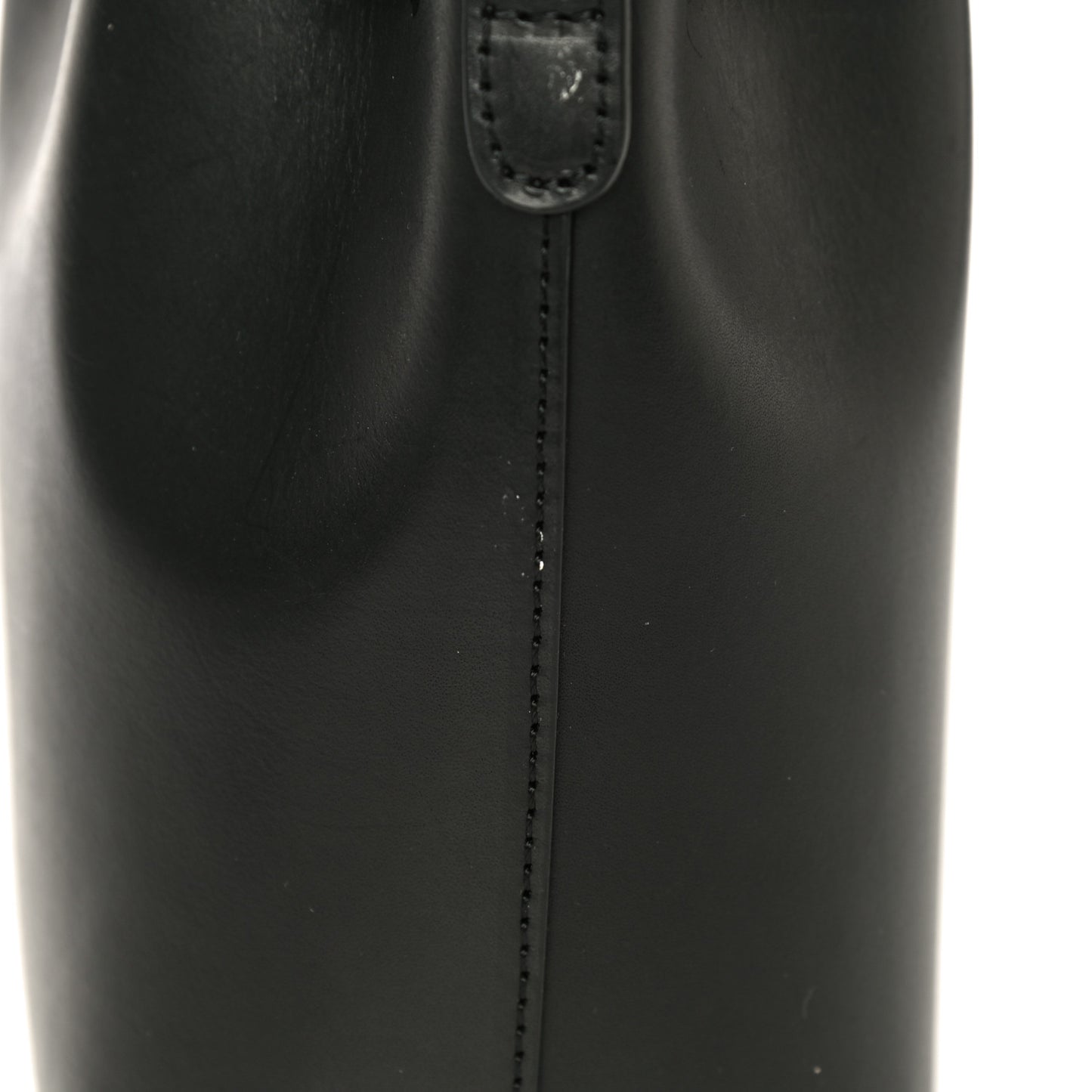 Calfskin Mini Mini Bucket Bag Black Flamma
