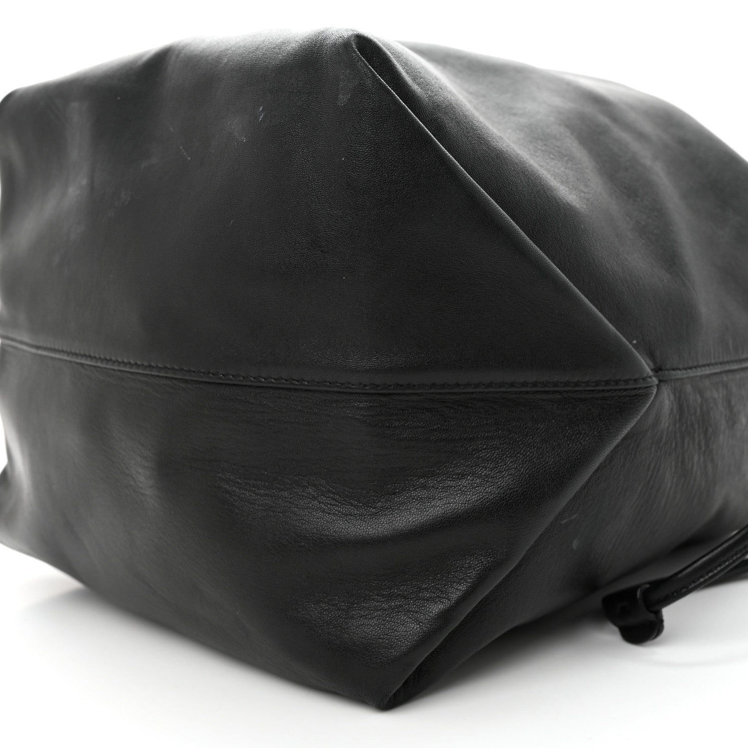 Saint Laurent Lambskin Teddy Drawstring Bag Black 10 of 12