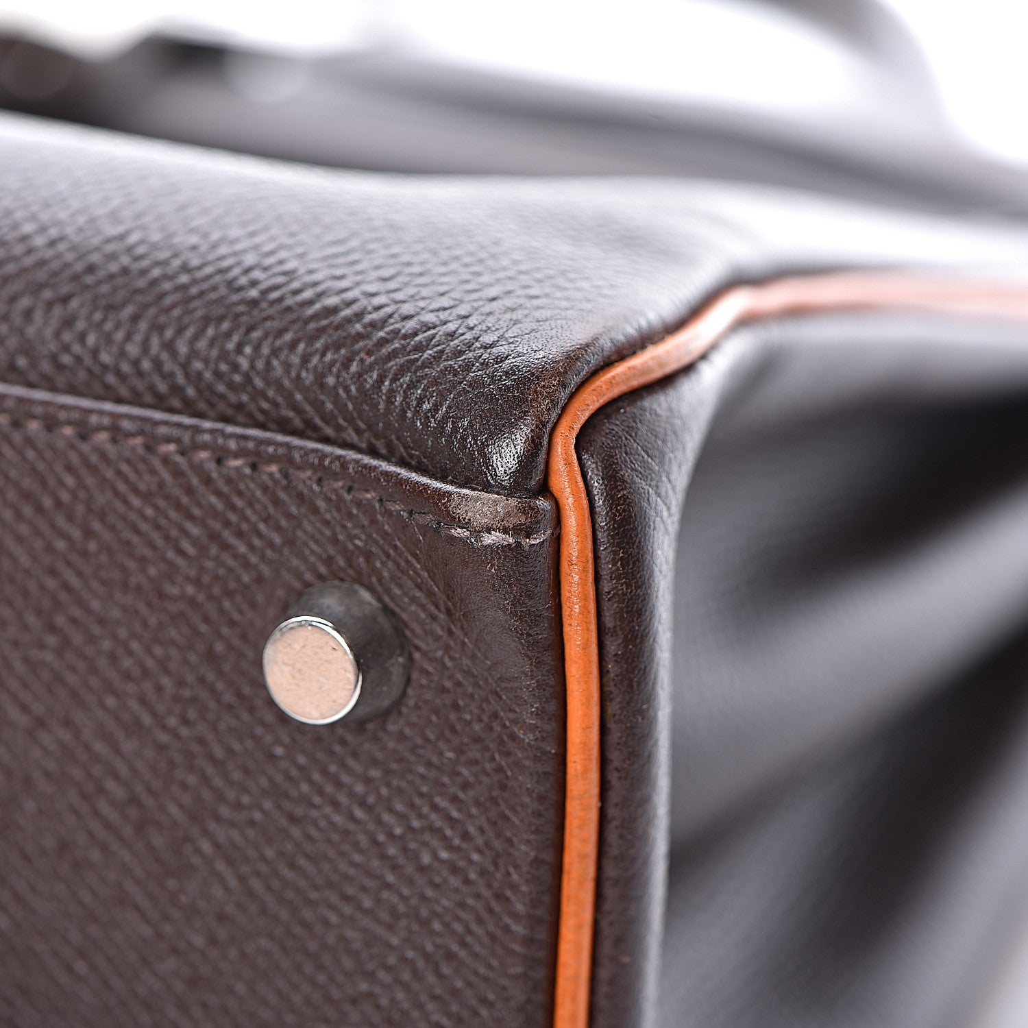 Hermes Epsom Kelly Retourne 32 Chocolate Orange 44 of 46