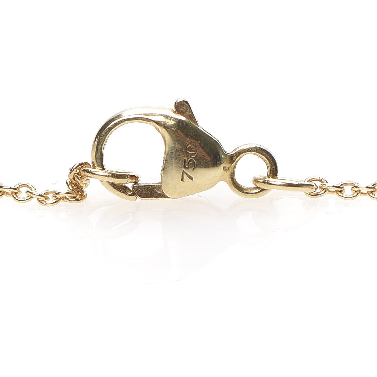 18K Yellow Gold Diamond Sapphire Cable Collectables Cloud Charm Pendant Necklace