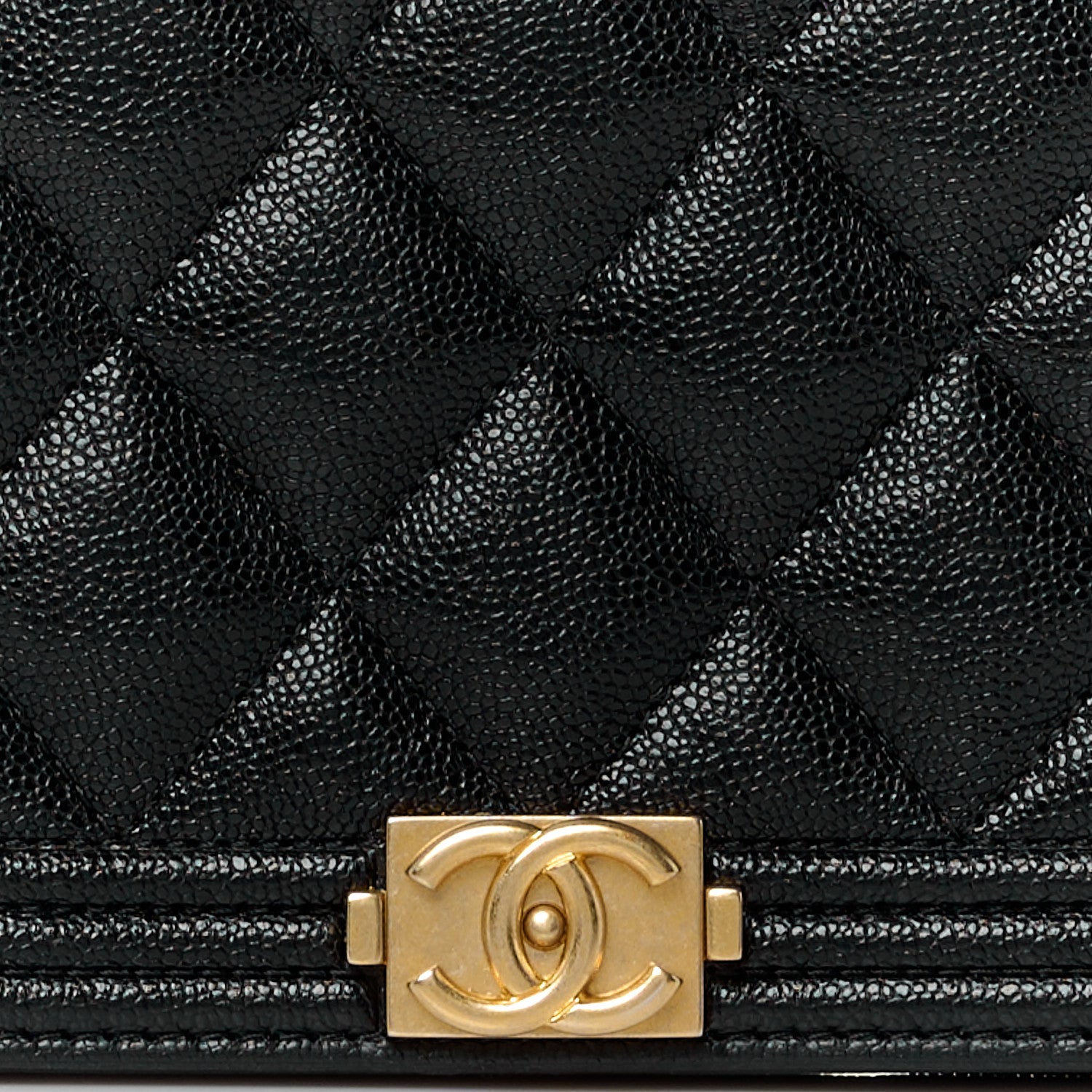 Chanel Caviar Quilted Boy Wallet On Chain WOC Black 9 of 12