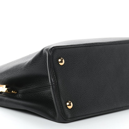 Louis Vuitton Taurillon Capucines GM Black 6 of 8