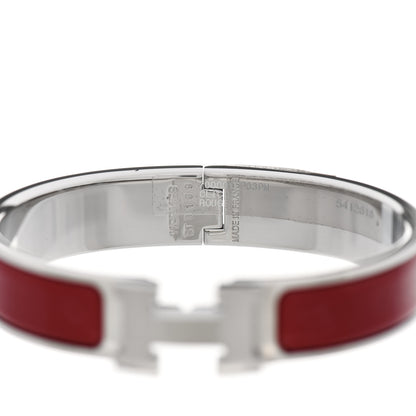 Hermes Enamel Narrow Clic Clac H Bracelet PM Rouge 3 of 4