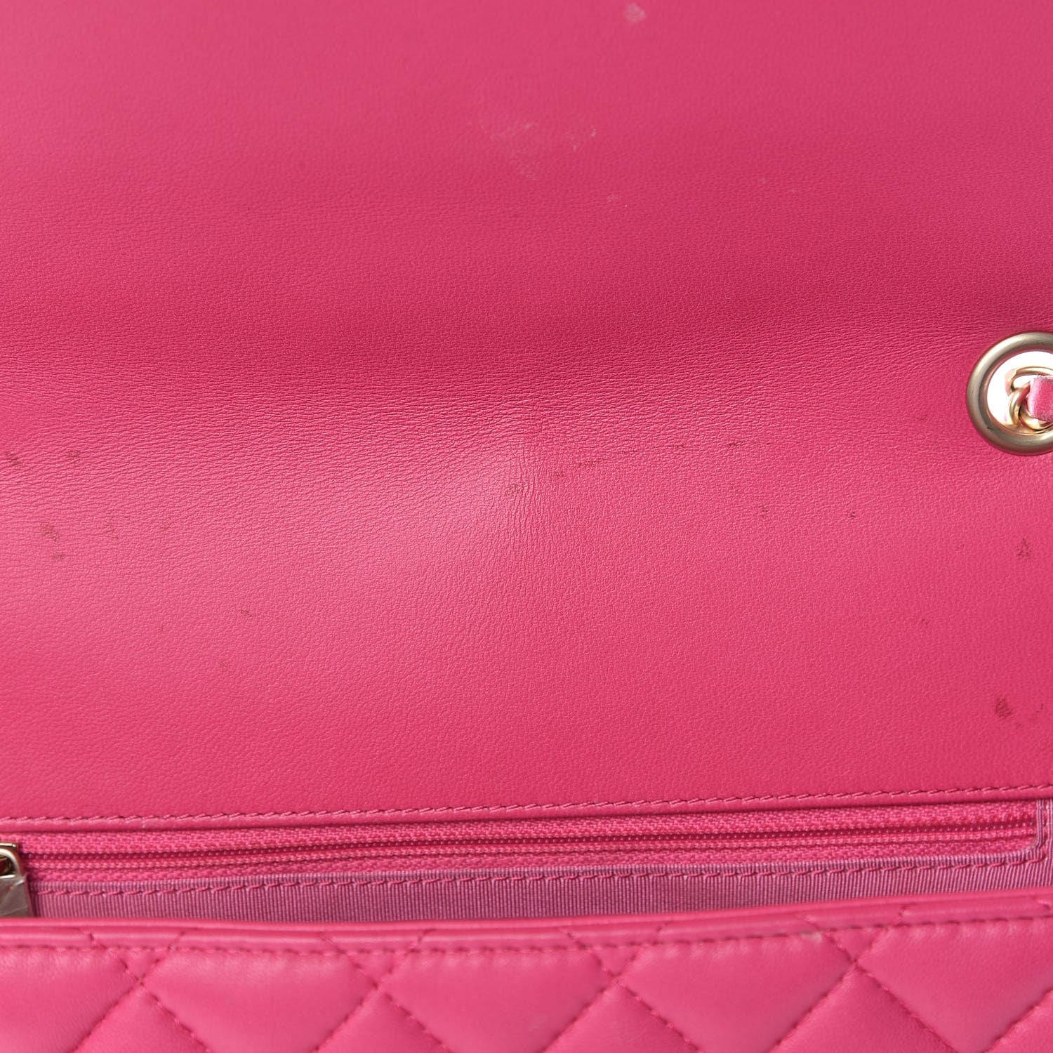 Chanel Lambskin Quilted Jumbo Mademoiselle Chic Flap Fuchsia 10 of 32