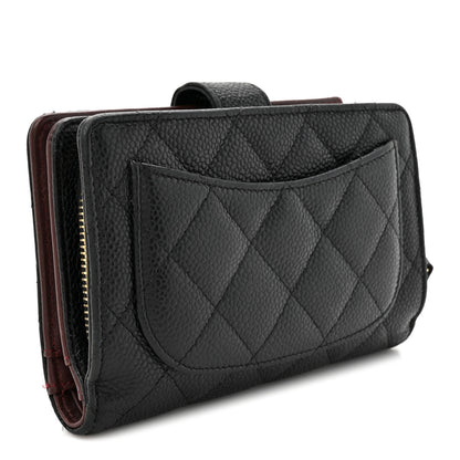 Chanel Caviar Quilted Zipped Pocket Wallet Black 3 of 10