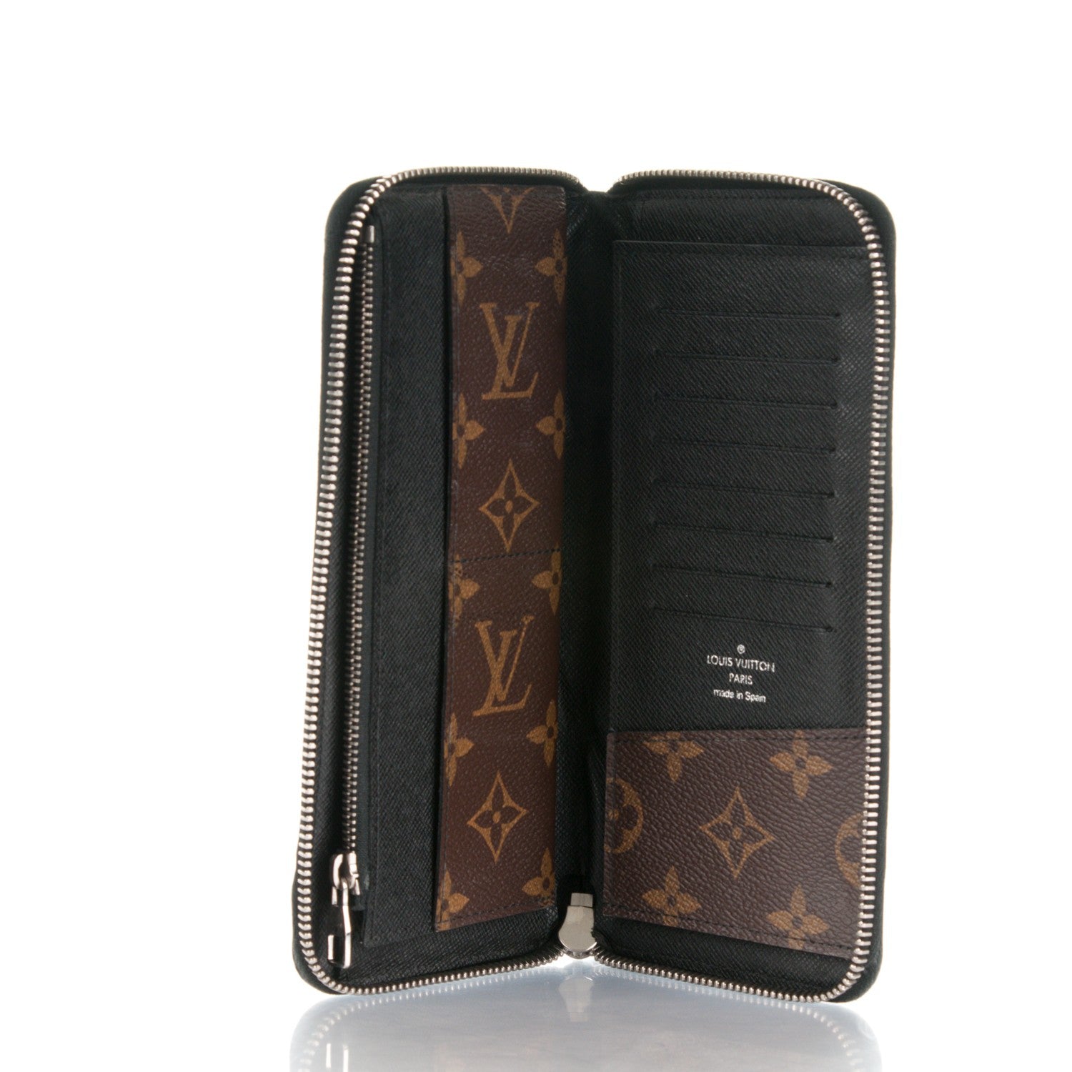 Louis Vuitton Monogram Macassar Vertical Zippy Wallet 5 of 7