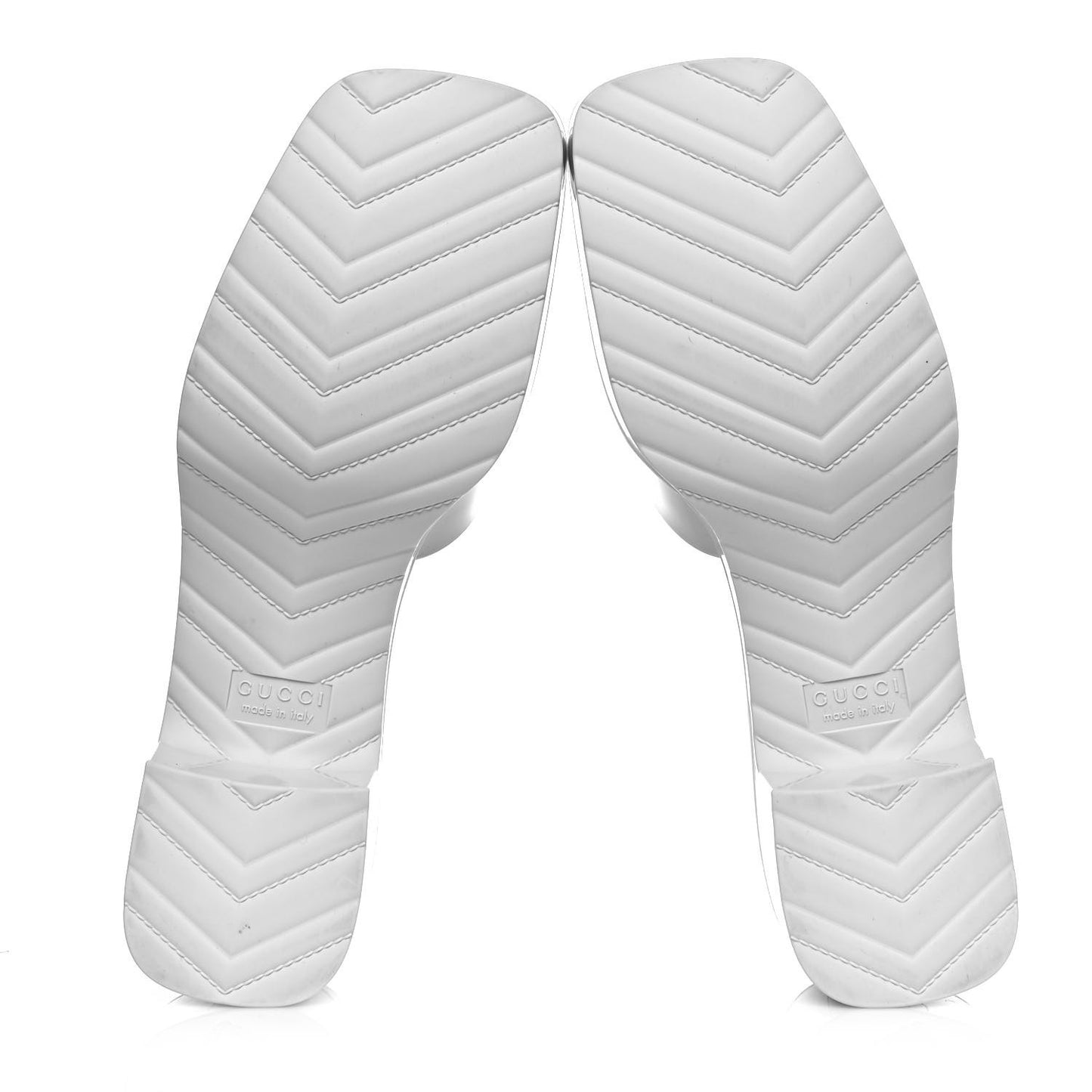 Rubber Gucci Logo Womens Platform 20/60mm Slide Sandals 41 Mystic White